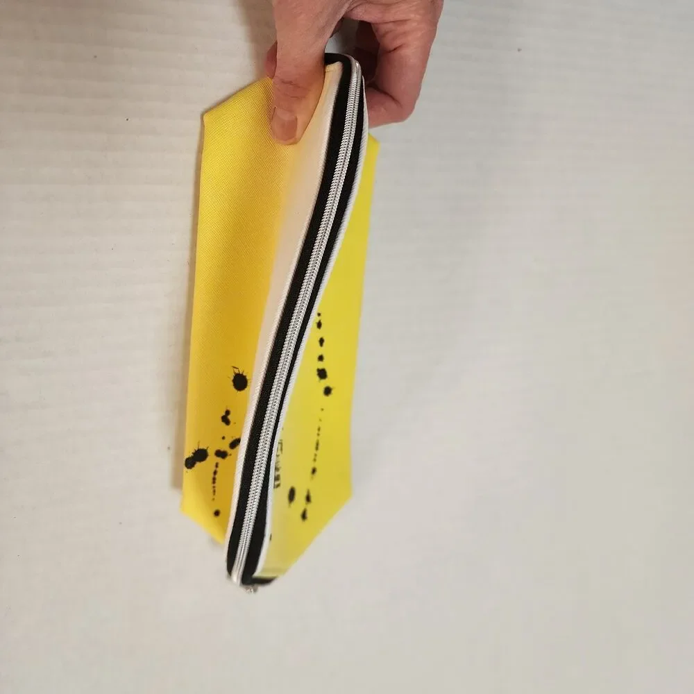 Darphin Paris Yellow Ombre Cosmetic Bag Travel Pouch Parisian Sketch NWOT Read